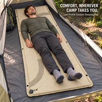 Matelas de camping auto-gonflant avec noyau en mousse PU, surface de soutien zonée et boutons latéraux connectables pour les programmes de marque privée