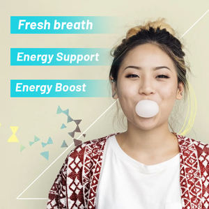 ยาเม็ดเคี้ยวเสริมพลังงาน L-ธีอะนีน คาเฟอีน หมากฝรั่งพลังงานสูง หมากฝรั่งไม่มีน้ำตาล เสริมสมุนไพรเพิ่มสมาธิ - Product Image 4