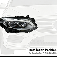 Pièces automobiles, mise à niveau des phares LED pour Mercedes Benz GLE 166 2015-2018 OE A1668200759 A1668200859