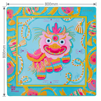 Tapis de mahjong américain professionnel de luxe en tissu matelassé bleu marine à motifs floraux, antidérapant et insonorisant