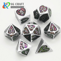 Dés polyédriques solides en métal de 6 mm, ensemble de dés miniatures pour D&D, dés de jeu personnalisés de 10 mm pour Dungeons and Dragons