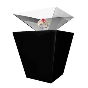 120x120cm 4 mặt 360 độ Hologram kim tự tháp hiển thị Showcase <span class=keywords><strong>3D</strong></span> HOLO hộp Holographic quảng cáo Máy nghe nhạc - Product Image 2