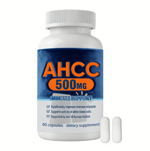 ผู้ผลิตแคปซูลสารสกัดจากเห็ดออร์แกนิก AHCC 500 มก. สำหรับเสริมสร้างภูมิคุ้มกันและกระตุ้นกิจกรรม<span class=keywords><strong>เม็ดเลือด</strong></span><span class=keywords><strong>ขาว</strong></span> 60 แคปซูล รับผลิตแบรนด์ส่วนตัว - Product Image 1