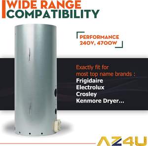 AZ4U 137114000 Fusible térmico 137032600 Termostato 137060800 Conjunto <span class=keywords><strong>de</strong></span> elemento calefactor secador para Electrolux <span class=keywords><strong>Frigidaire</strong></span> Electric - Product Image 2