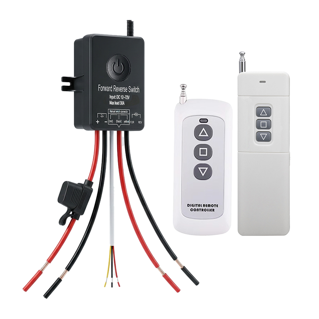IP66 DC72V 30A Wireless Switch RF433MHz Remote Control Switch for Linear Actuators Height-adjustable Desks and Reclining Chairs