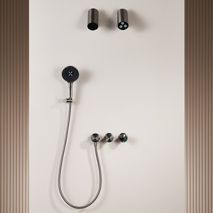 Ensemble <span class=keywords><strong>de</strong></span> <span class=keywords><strong>douche</strong></span> mural encastré multifonction en cuivre, <span class=keywords><strong>mitigeur</strong></span> <span class=keywords><strong>de</strong></span> <span class=keywords><strong>douche</strong></span> gris anthracite <span class=keywords><strong>de</strong></span> luxe pour salle <span class=keywords><strong>de</strong></span> bain, avec jets d'eau froide et chaude - Product Image 5