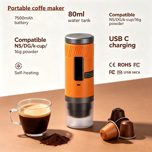 <span class=keywords><strong>Cafetera</strong></span> Portátil de Cápsulas, Eléctrica, a Batería, 4 en 1, Espresso, 20 Bares de Presión, 12V, para Hogar y Autocaravana, con Certificación CE, FDA y UKCA - Product Image 1