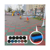 Epdm Kindergarten Outdoor Stoß dämpfend Schwarz Rot Gym Bodenbelag Gummi bodenfliesen Mat