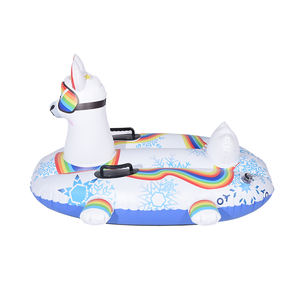 Véhicule de neige gonflable en PVC 100cm motoneige à fond dur avec fonction de sécurité traîneau à neige et tube pour cavalier extérieur - Product Image 2