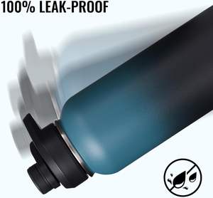 Bouteille d'eau au design innovant, gourde en acier inoxydable, bouteille de sport avec poignée et couvercle, 12oz 32oz 40oz 64oz - Product Image 4