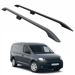 VW Caddy Roof Rack Cross Bars <b>Aluminum</b> Black Silver 2021 Raised Rails <b>Luggage</b> Cargo Carrier - Product Image 1