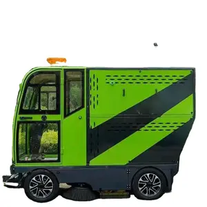 Pure electric cleaning spraying ground cleaning dual-purpose four-wheel efficient sweeper