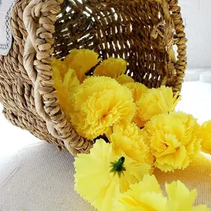 Artificial Marigold Flowers Head Silk Marigold Flower Heads Orange Yellow Flowers for Decoration Indian Wedding