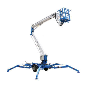 Mini Compact Track Crawler Spider Boom Lift Rantai Logam 10~18m Telescoping Lift untuk Hotel, Penggunaan Rumah, Konstruksi, dan Teknik - Product Image 1