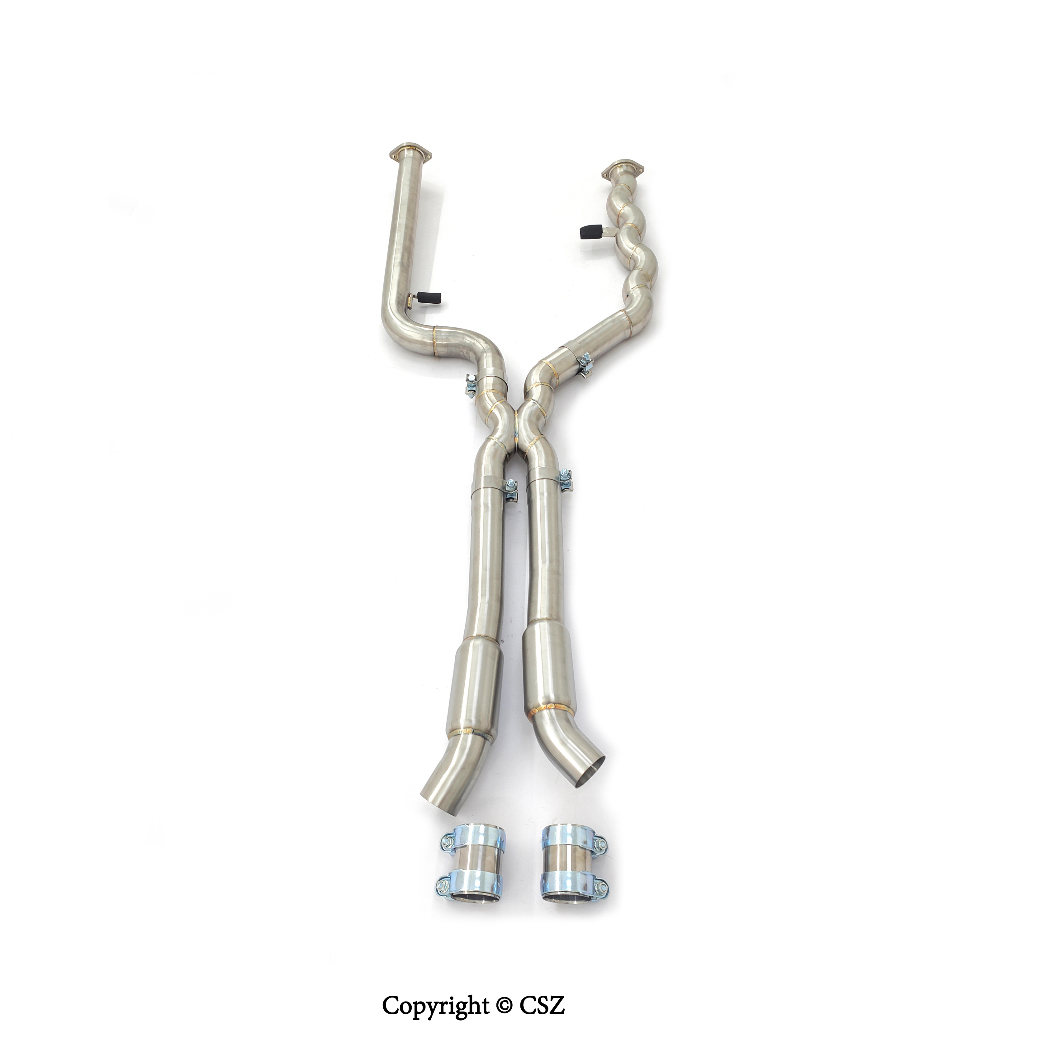 Terminale Scarico 63 Millimetri 2.5 "Marmitta Di Scarico Auto Risonatore Silenziatore Silenziatore In Acciaio Inox Punta Di Scarico Tubo Di Coda Silenziatore Universale Gola Coda Tubo Scarico (Size - Foto 10