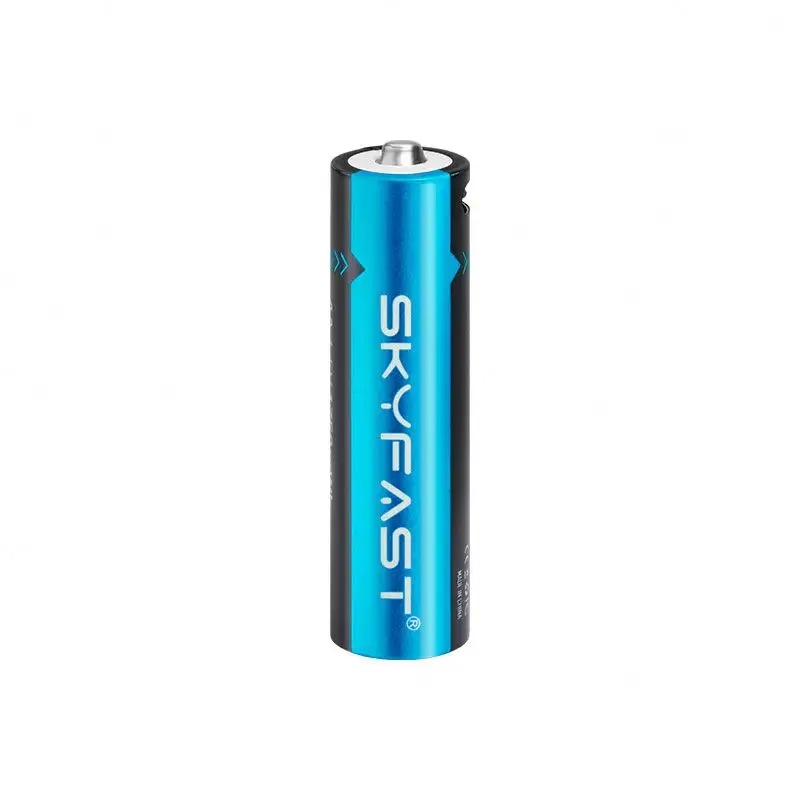 Skyfast baterai isi ulang daya, 1 buah 3400mwh tipe-c 1.5v aa lithium baterai isi ulang Tipe c li ion baterai isi ulang usb 1.5v
