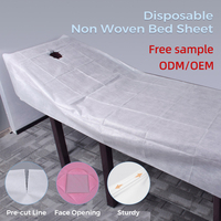 Draps de lit non tissés jetables hygiéniques en polyester 100% imperméables et légers pour une utilisation en spa et en salon de beauté
