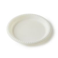 Assiettes jetables biodégradables en amidon de maïs blanc de 7 pouces, écologiques, récupérables, pour le camping, prix d'usine