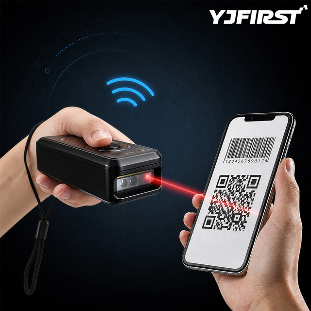 Portable BT 2.4G Wireless Barcode Reader 1D/2D/QR Barcode Scanner Wireless BT Price Checker Pos Barcode Scanner
