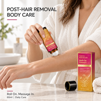 Minyak Cyperus Rotundus Roll-On Essence 60ml Private Label OEM Serum Tubuh Pelembap Setelah Penghilang Bulu dengan Aloe, Jojoba, dan Vitamin E