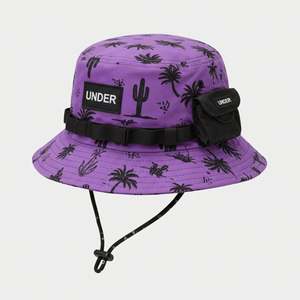 Sombrero de pescador unisex personalizado de poliéster con malla, estilo hip hop, casual, para camping, senderismo, pesca, con cordón, de ala ancha, táctico, para surf, tipo boonie - Product Image 1