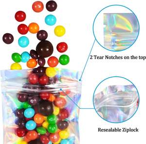 ถุงซิปล็อกโฮโลแกรมใสด้านเดียวมีซิปล็อคขนาดเล็ก - Product Image 3