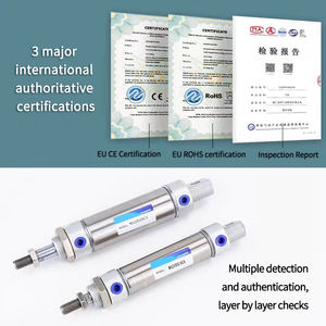 Mini Cilindro Pneumatico in Acciaio Inox a Doppia Azione Serie MA per Uso Industriale Standard Componenti del Nucleo con Cuscinetti - Product Image 2