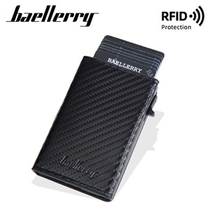 Baellerry Men's Card Holder RFID Protection Magnetic Pop Out Credit Card <b>Case</b> Black Summer 2024 - Product Image 5