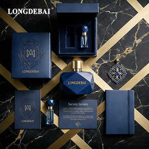 Luxury Irregular Perfume Glass <b>Bottle</b> <b>Empty</b> Crimp Blue 30ml 50ml 100ml Perfume <b>Bottle</b> With Gold Zamac Cap - Product Image 2