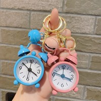 Mini réveil porte-clés de haute qualité, créatif et coloré, pendentif horloge portable, décoration de sac, cadeau pour machine à griffes