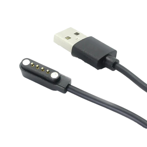 Conector magnético de longitud personalizada, Cable de carga, 4 <span class=keywords><strong>pines</strong></span>, Pogo Pin, 7,62mm, reloj inteligente, exprimidor para niños, cobre puro duradero con chaqueta de PVC - Product Image 1
