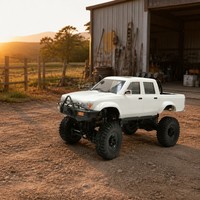 Voiture RC de qualité hobby, pick-up 4x4 télécommandé 2,4 GHz, ABS+métal, tout-terrain, blanc, prêt à rouler, chargeur inclus, cadeau pour garçons