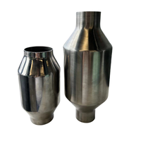 Marmitta per auto universale convertitore catalitico a tre vie tipo rotondo 2.25 "con catalizzatore a nido d'ape in ceramica