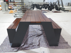 Nhà Máy Tùy Chỉnh Ngoài Trời Dã Ngoại Bảng Ngoài Trời Kim Loại Gỗ Patio Đồ Nội Thất Sân Vườn Bên Ngoài Ngoài Trời Dã Ngoại Bảng Và Băng Ghế Dự Bị - Product Image 5