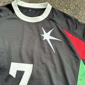 Customize Logo Flat Embroidery Heat-transfer <b>Printing</b> Summer Men Custom Color Print <b>Mesh</b> Polyester Football Jersey - Product Image 4