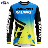 Camisa de Motocross estilo azul océano de verano para personalizar ropa Bmx Popular entre los jóvenes ropa deportiva cómoda MX Jersey