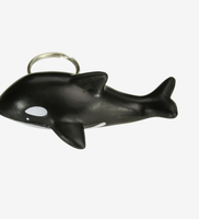 Porte-clés anti-stress Orca en mousse PU, personnalisable avec logo, jouet de marketing, cadeau en gros