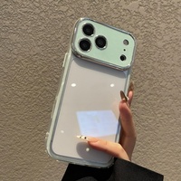 Coque de téléphone portable avancée en diamant pour iPhone 18 17 16 15 14 Pro Max, avec placage électrolytique et colle goutte à goutte, dos transparent