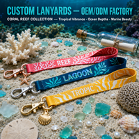 Cordon de sécurité pour badge d'entreprise avec boucles de sécurité, porte-clés court 'Cups with Sunset Lesbian'