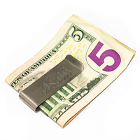 Cadeaux promotionnels de golf en Offre Spéciale Pince à billets en aluminium pour hommes Pince à billets en métal en alliage inoxydable vierge personnalisée avec logo laser