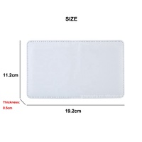Porte-cartes d'identité vierges en PU à sublimation double face de haute qualité