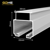 Rail de rideau en alliage d'aluminium OEM d'usine, à ondulations en S, avec embout de fin de rail et rail de rideau pliable en S, longueur personnalisée 6/6,7 m