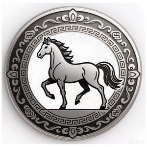 Moneda Conmemorativa Personalizada al por Mayor con Relieve 3D del Año del Caballo, Chapada en Oro Antiguo, Aleación de Zinc, Moneda de Recuerdo de la Suerte del Zodíaco Chino - Product Image 4