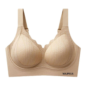 Venta directa de fábrica de ropa interior sin costuras para mujer, sin aros, para senos pequeños, con efecto push-up, soporte superior, talla grande - Product Image 5
