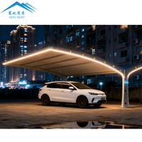 Usine personnalisée cadre en acier PVDF couverture Membrane Structure voiture Parking tente ombre étanche Carports pour parking