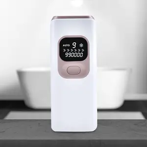 Household Electric 990000 Flashing Freezing Point White Standing 9 Level 510k Ice Cooling Ipl Hair Removal With CE FCC RohS