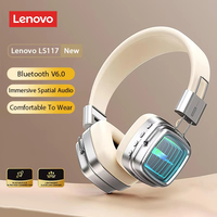 Casque sans fil Lenovo LS117 circum-auriculaire 6.0 avec suppression du bruit ENC, autonomie de 28 heures