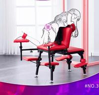 Chaise Sexuelle en Métal Rouge Sexy pour Positions Amoureuses de Couple, Utilisation en Chambre, Multifonction avec Menottes BDSM, Produit Adulte