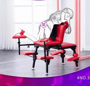 Cadeira Sexual Vermelha de Metal Sexy para Casais, Posições de Amor, Uso no Quarto, Multifuncional, Algemas BDSM, Produto Adulto - Product Image 4
