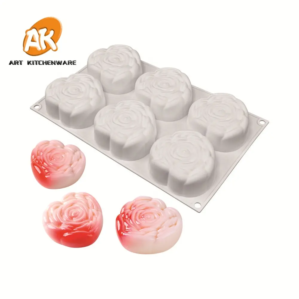 AK 3D Moldes De Silicona Para Cup Cakes Silecon Fondant Cake Yarn Mold Silicone Molds DIY Baking Dessert Mousse Cake